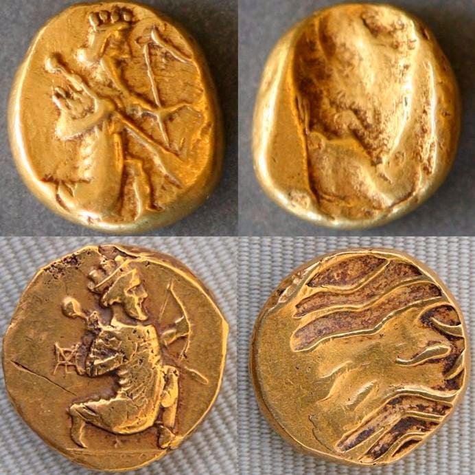 Dáricos del siglo V a. C. y del 330 a 300 a. C.