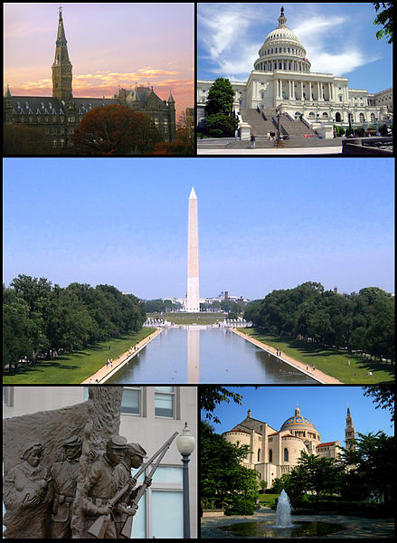 Collage de fotografías de Washington