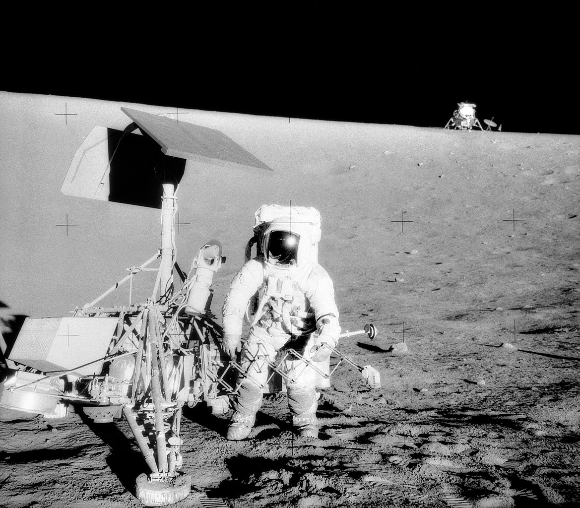 Fotografía de la llegada del hombre a la luna