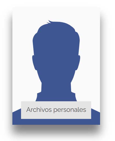 Silueta de persona representando archivos personales