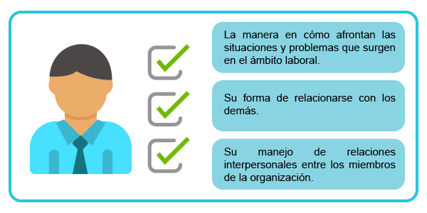 Esquema que muestra las características que se buscan en los candidatos para un puesto de trabajo.