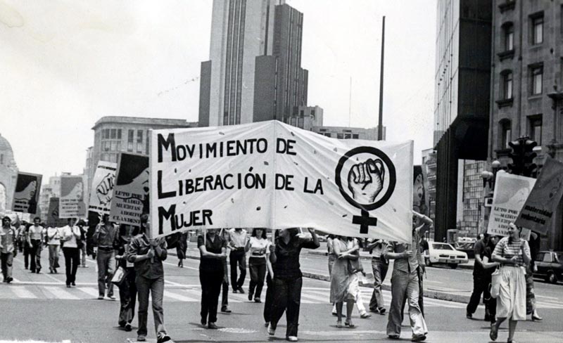 Marcha de mujeres
                                capitalinas en 1981